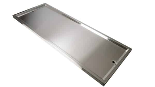 Plateau INOX seul 2 évacuations - pour Table de chirurgie