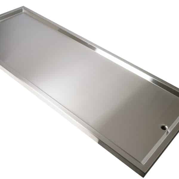 Plateau INOX seul 2 évacuations – pour Table de chirurgie