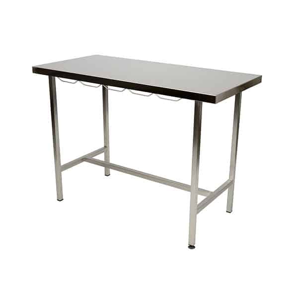 Consultation table with stainless steel flat top