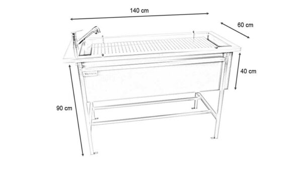 Table de préparation plateau perforé