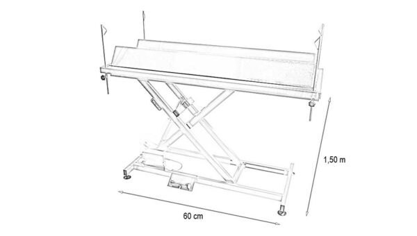 Table chirurgie électrique plateau plat inox pour veaux (Sans option)