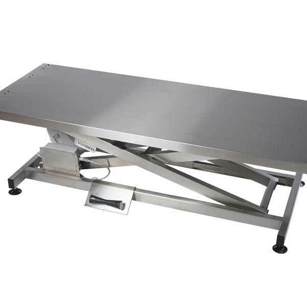Table chirurgie électrique plateau plat inox pour veaux