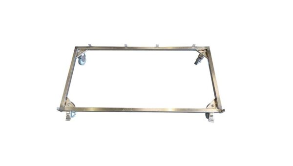 AC000204 Chassis 4 roulettes inox X2 à freins Cage C N2
