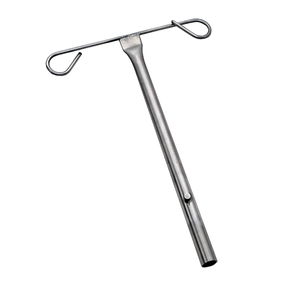 Porte sérum double pour cage (fixation sur cadre) – H 300 mm