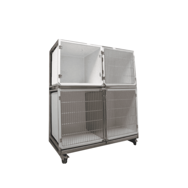 Set of 3 polyester cages on wheeled chassis (1C + 2B)