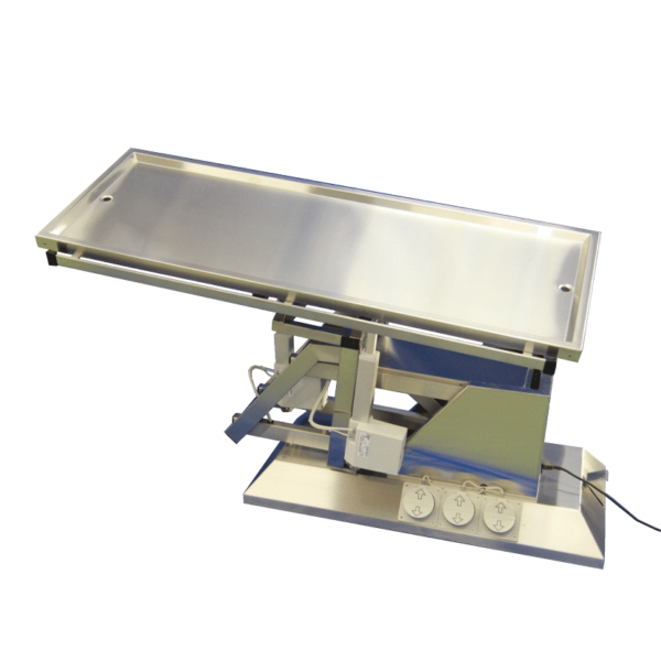 Surgery table with radiology table top one evacuation
