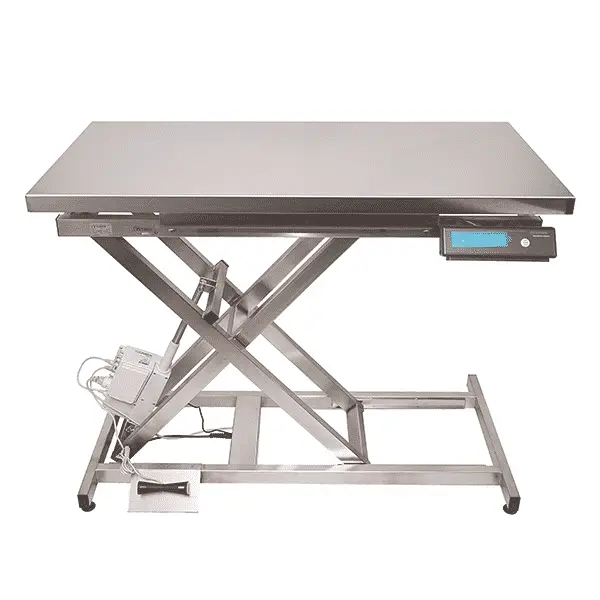 Electric consultation table with weighing