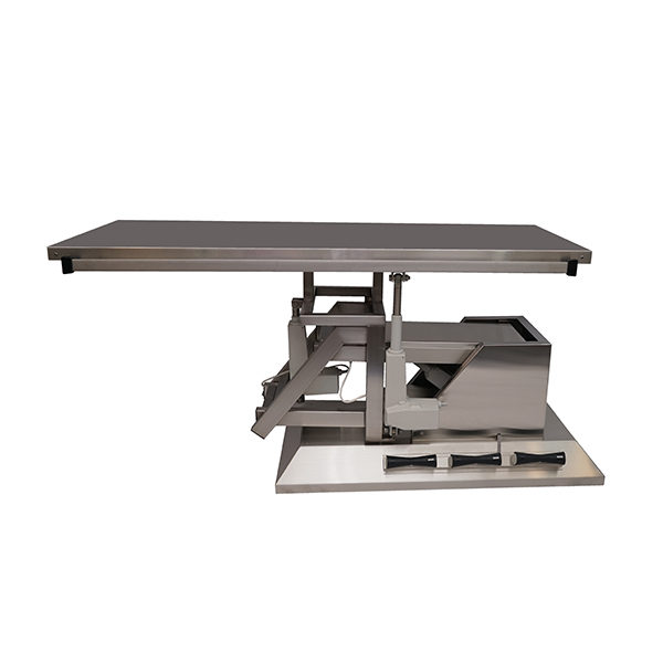 Surgery table with 3-way tilt and one evacuation top
