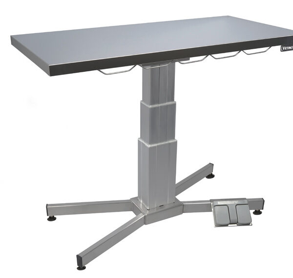 Surgery table with central electric column and flat top