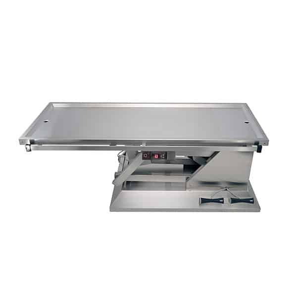 Surgery table with Warming plate with two drains