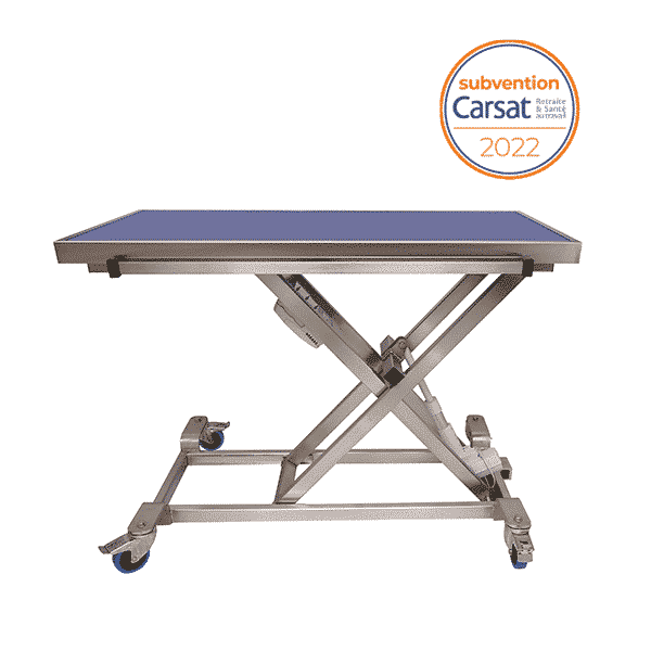 Stretcher consultation table ELITE with radiology tray and press button