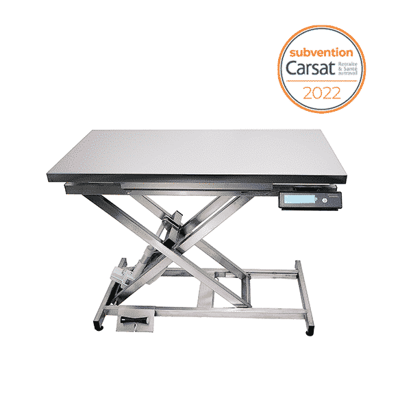ELITE consultation table with flat tray and automatic weighing system