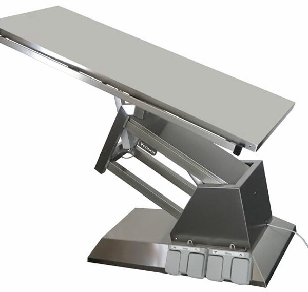 Electric surgery table with flat top