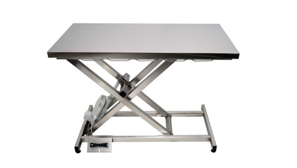 Table consultation électrique ELITE plateau plat INOX