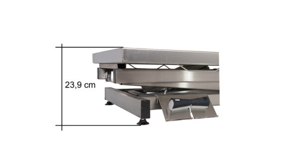 Table consultation électrique ELITE plateau plat INOX
