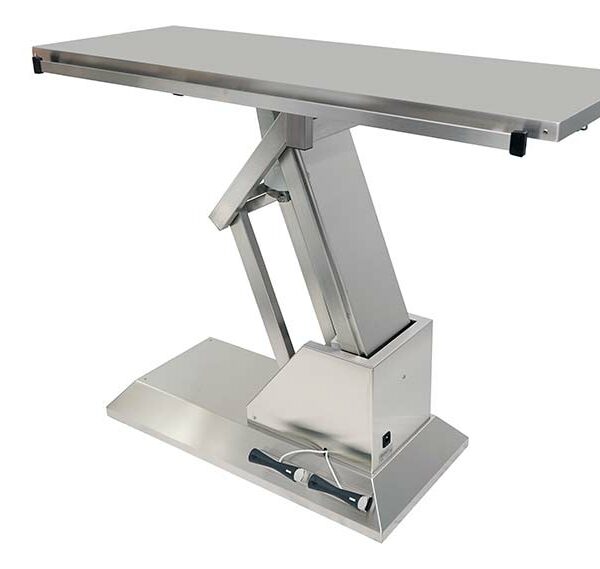Electric surgery table with flat top