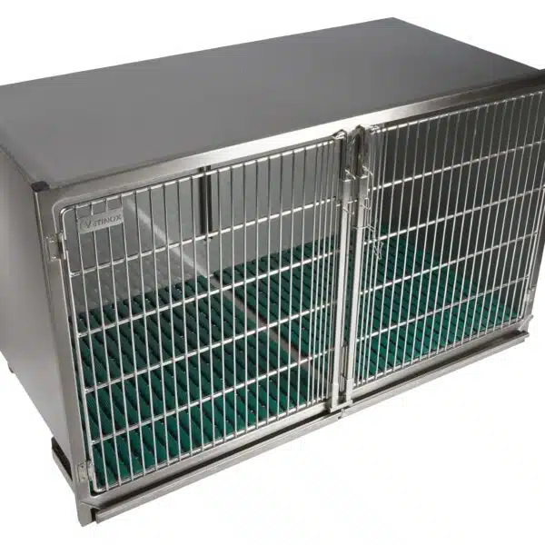 Cage en acier inoxydable – Format C – avec porte grille inox