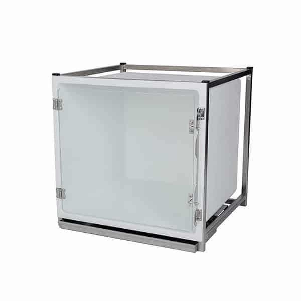 Polyester cage – Format B – with glass door and oxygen hole