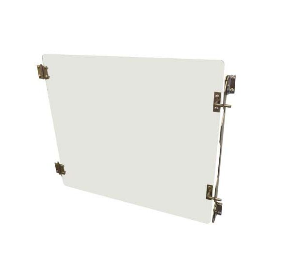 Porte verre 392×392 mm H/L pour cage A inox
