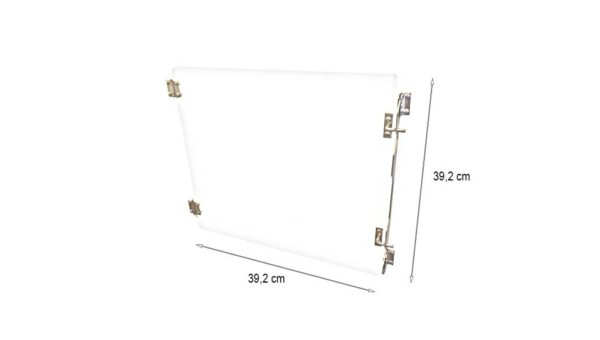 Porte verre 392×392 H/L pour cage A inox