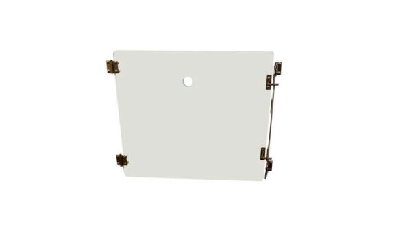 Porte verre 392x392 H/L trou oxygene Ø 28,5, pour cage A inox