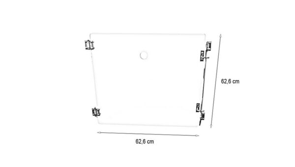 Porte verre pour cage B inox