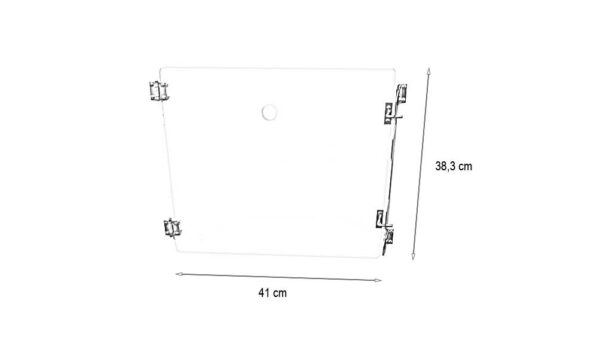 Porte verre trou oxygene pour cage A polyester