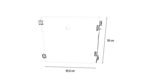 Porte verre trou oxygene pour cage B polyester