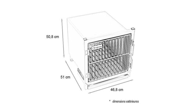 Cage en acier inoxydable – Format A – avec porte grille inox