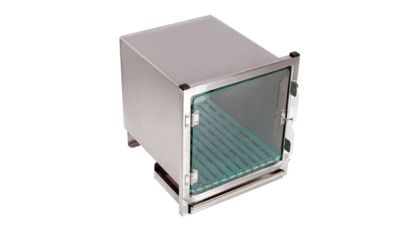 VETINOX - Cage en acier inoxydable – Format A – avec porte en verre