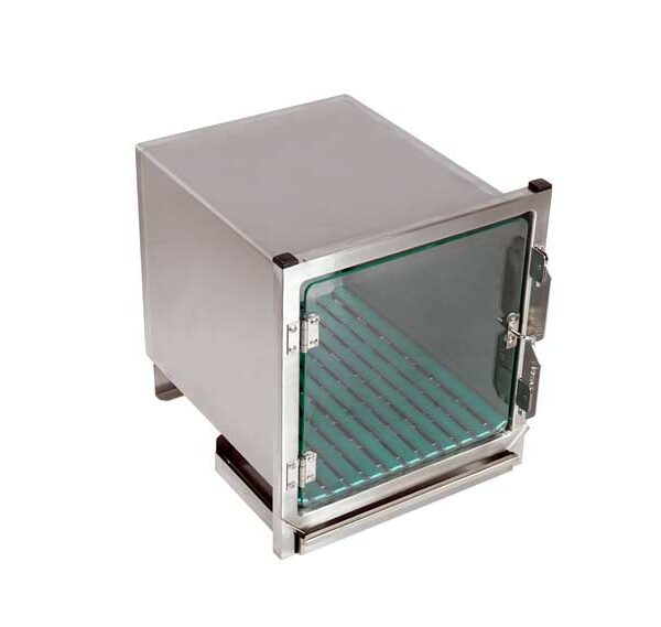 Käfig aus rostfreiem Stahl – Format A – mit Glastür