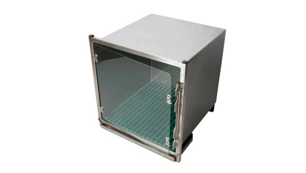Cage en acier inoxydable – Format A – avec porte en verre