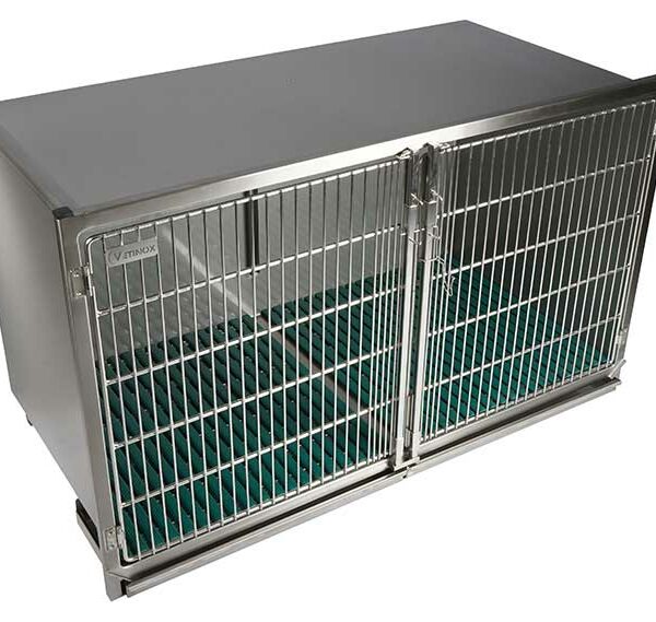 Cage en acier inoxydable – Format C – avec porte grille inox