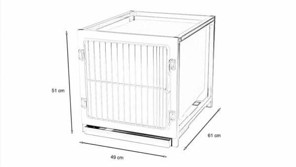 CP200000 Cage polyester A avec porte grille inox L490 H510 P610