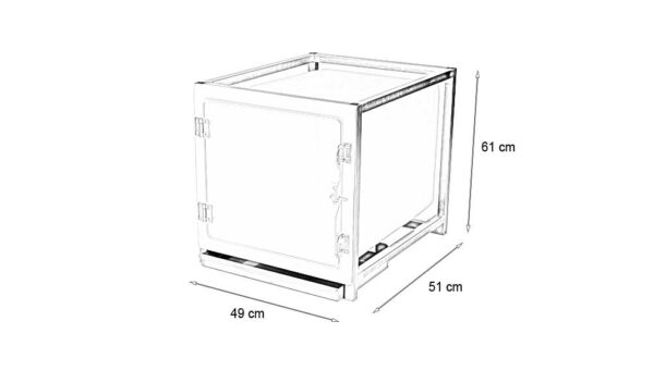 Cage polyester – Format A – avec porte en verre et trou oxygène