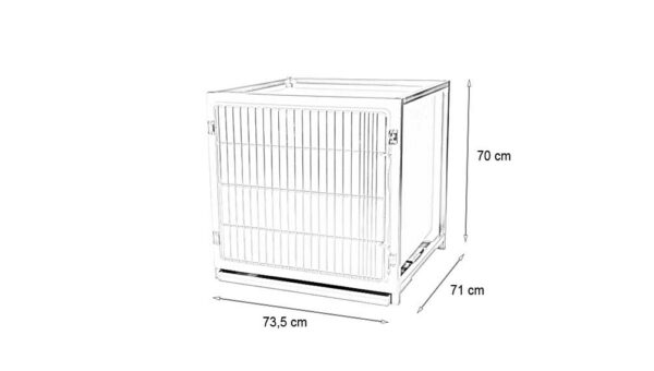 Cage polyester – Format B – avec porte grille inox