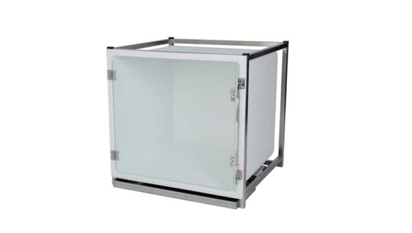 Cage polyester – Format B – avec porte en verre et trou oxygène