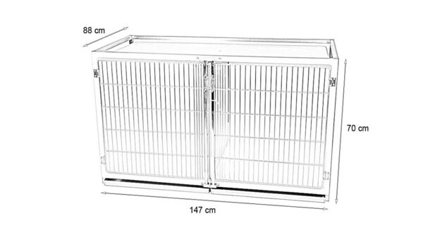 Cage polyester – Format C – avec porte grille inox
