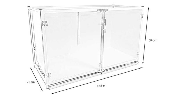 Cage polyester – Format C – avec porte en verre