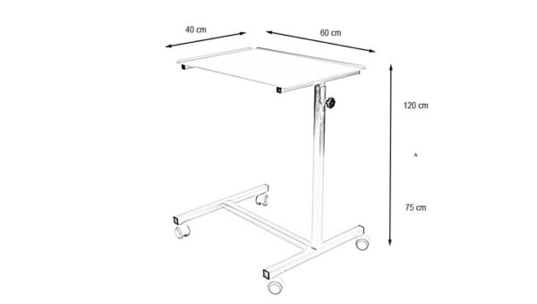 Table Assistant muet plateau inox