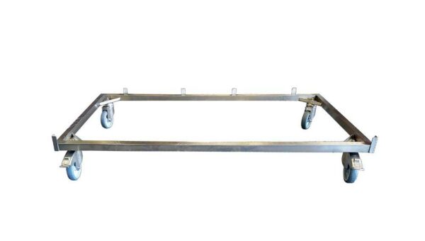 Chassis Inox 4 roulettes (2 à freins) pour Cage POLYVET