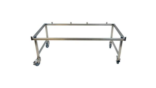 Chassis CONFORT Inox 4 roulettes (2 à freins) pour Cage POLYVET