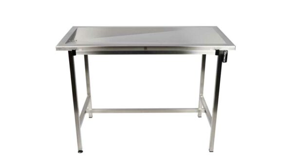 Table chirurgie plateau 1 évacuation en V sur 4 pieds