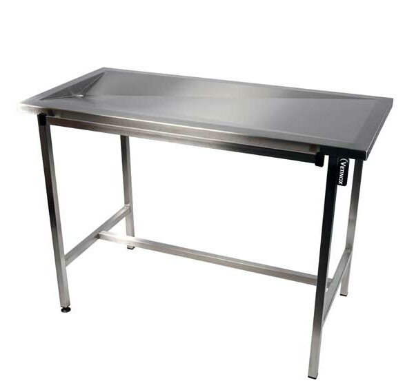Table chirurgie plateau 1 évacuation en diamant V sur 4 pieds