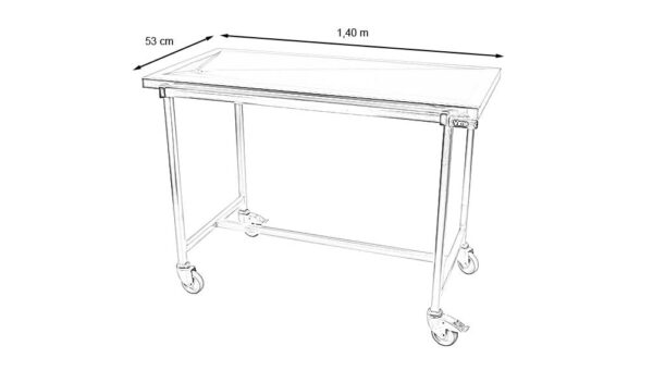 Table Chirurgie Plateau 1 Evacuation En Diam V sur 4 pieds