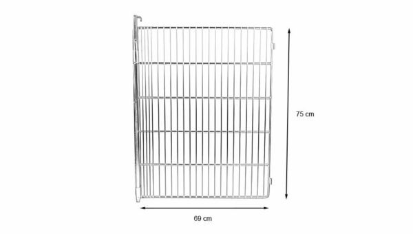 Porte Grille Inox CoteDroit Pour Cage C Inox Avec Barre De Fermeture