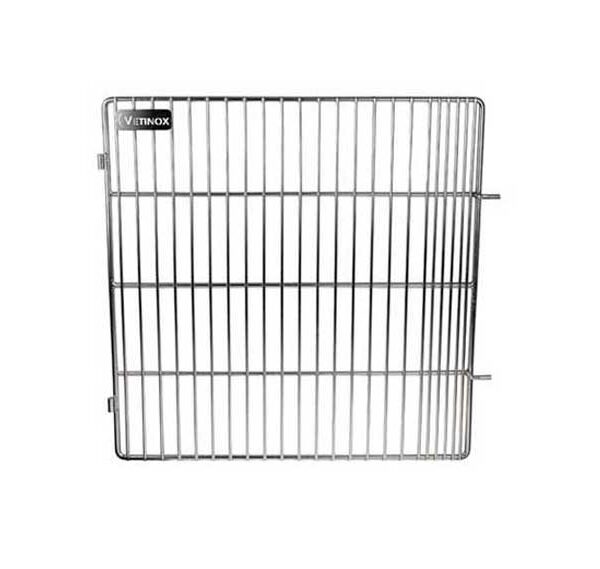 Porte grille inox 430×430 mm, pour cage D inox