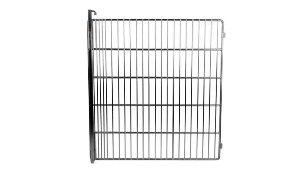 Porte Grille Inox coté Droit pour cage E Inox (avec barre de fermeture)