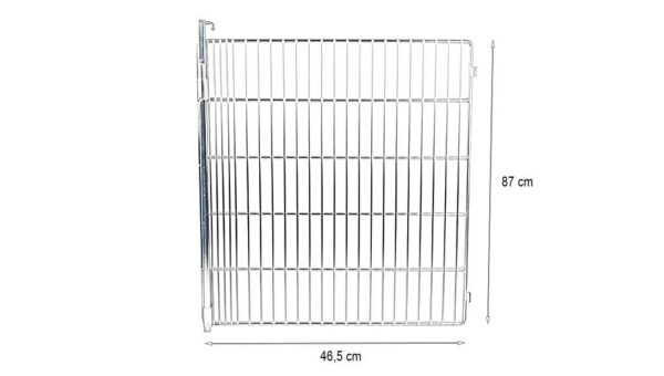 Porte Grille Inox coté Droit pour cage E Inox (avec barre de fermeture)