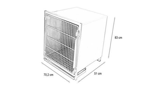 Cage inox B + porte grille inox